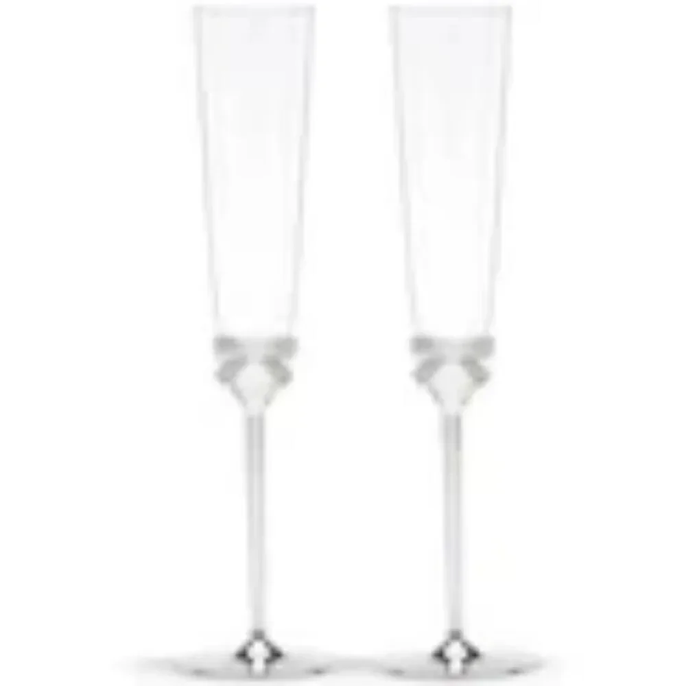 NIB - Kate Spade Lenox Crystal Grace Avenue 2-Piece Champagne Flute Set